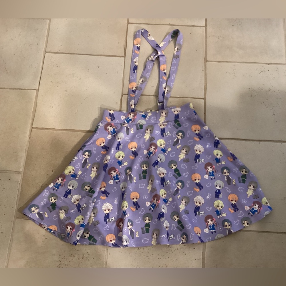 Hot Topics Fruits Basket Suspender Skirt Size M